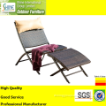 Wholesale Furniture Outdoor Rattan Folding Beach Chair with Foot Stool